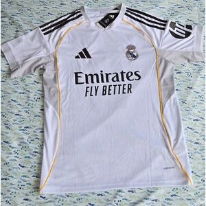 Adidas Real Madrid CF Soccer Jersey White Rodrygo 11 AEROREADY Men's Medium